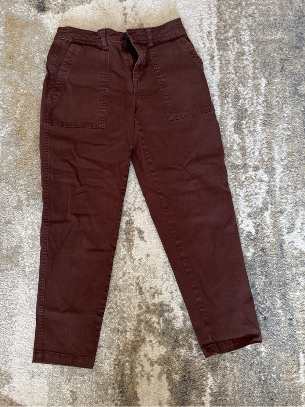 Women’s Casual Cotton Tapered Pants in Brown